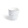 Gifi Lot de 4 mugs 200ml porcelaine Ø8,8x10,4cm bleu et blanc| Vaisselle Et Accessoires De Table
