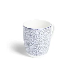 Gifi Lot de 4 mugs 200ml porcelaine Ø8,8x10,4cm bleu et blanc| Vaisselle Et Accessoires De Table