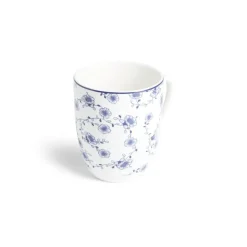 Gifi Lot de 4 mugs 200ml porcelaine Ø8,8x10,4cm bleu et blanc| Vaisselle Et Accessoires De Table
