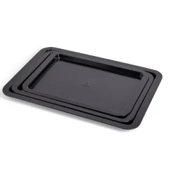Cuisson<Gifi Lot de 3 plaques à four métal noir 38/43/48x29cm