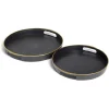Vaisselle Et Accessoires De Table<Gifi Lot de 2 plateaux Ø29cm et Ø36cm plastique noir
