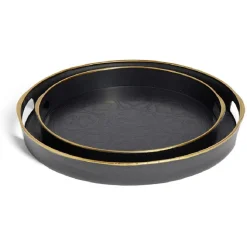 Vaisselle Et Accessoires De Table<Gifi Lot de 2 plateaux Ø29cm et Ø36cm plastique noir