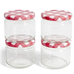 Vaisselle Et Accessoires De Table<Gifi Lot de 4 pots à confiture acier et verre Ø7,5xH8,7cm