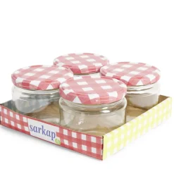 Vaisselle Et Accessoires De Table<Gifi Lot de 4 pots à confiture acier et verre Ø7,5xH8,7cm