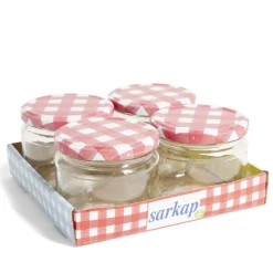 Vaisselle Et Accessoires De Table<Gifi Lot de 4 pots à confiture acier et verre Ø7,5xH8,7cm