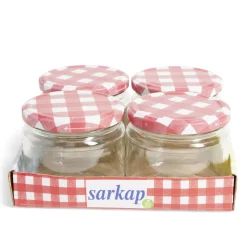 Vaisselle Et Accessoires De Table<Gifi Lot de 4 pots à confiture acier et verre Ø7,5xH8,7cm