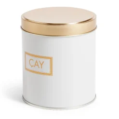 Vaisselle Et Accessoires De Table<Gifi Lot de 3 pots à épices acier blanc et doré Ø9,9xH11,4cm