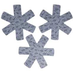 Cuisson<Gifi Lot de 3 protège-poêles Ø38cm polyester noir ou gris
