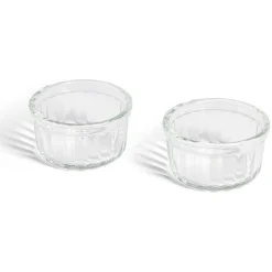 Cuisson<Gifi Lot de 2 ramequins en verre transparent Ø8,5xH4,5cm
