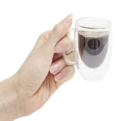 Gifi Lot de 2 tasses double paroi 80ml| Vaisselle Et Accessoires De Table