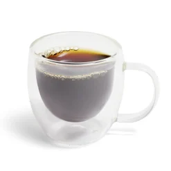Gifi Lot de 2 tasses double paroi 80ml| Vaisselle Et Accessoires De Table