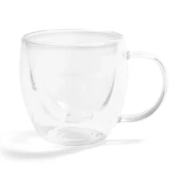 Gifi Lot de 2 tasses double paroi 80ml| Vaisselle Et Accessoires De Table