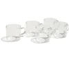 Gifi Lot de 4 tasses en verre transparent 10cl| Vaisselle Et Accessoires De Table