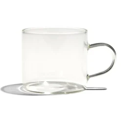 Gifi Lot de 4 tasses en verre transparent 10cl| Vaisselle Et Accessoires De Table