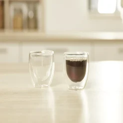 Gifi Lot de 2 verres double paroi 80ml| Vaisselle Et Accessoires De Table