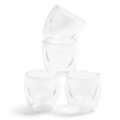 Gifi Lot de 2 verres double paroi 80ml| Vaisselle Et Accessoires De Table