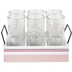 Gifi Lot de 6 verres hauts sur un plateau| Vaisselle Et Accessoires De Table