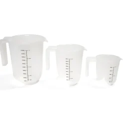 Préparation Culinaire<Gifi Lot de 3 verres mesureur 250/500/1000ml plastique blanc transparent