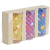 Gifi Lot de 3 verres motif fleurs et carreaux 290ml| Vaisselle Et Accessoires De Table