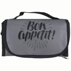 Conservation Alimentaire<Gifi Lunch bag réfrigérant gris et noir inscription Bon Appétit !