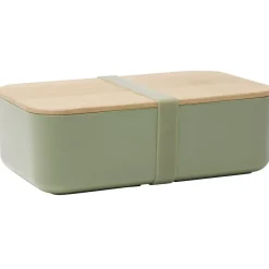 Conservation Alimentaire<Gifi Lunchbox en plastique avec couvercle bambou +sangle silicone 900 ml