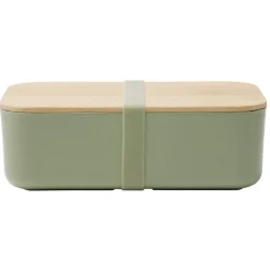 Conservation Alimentaire<Gifi Lunchbox en plastique avec couvercle bambou +sangle silicone 900 ml
