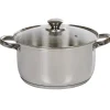Cuisson<Gifi Marmite anti adhésive inox couvercle en verre