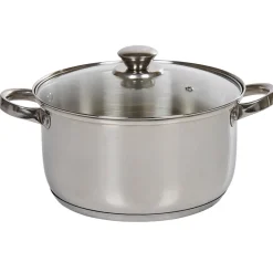 Cuisson<Gifi Marmite anti adhésive inox couvercle en verre