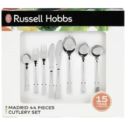 Gifi Menagère inox Russell Hobbs 6 personnes 44 pièces| Vaisselle Et Accessoires De Table