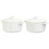 Cuisson<Gifi Mini cocotte céramique blanc x2
