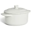 Cuisson<Gifi Mini cocotte individuelle en céramique avec couvercle - gris ou blanc