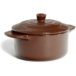 Cuisson<Gifi Mini cocotte individuelle en céramique avec couvercle - marron clair ou foncé