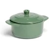 Cuisson<Gifi Mini cocotte individuelle en céramique avec couvercle - rouge ou vert