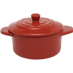 Cuisson<Gifi Mini cocotte ronde rouge