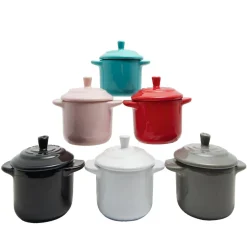 Cuisson<Gifi Mini cocotte ronde rouge