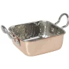 Cuisson<Gifi Mini plat à four carré noir ou cuivre effet martelé