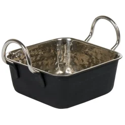 Cuisson<Gifi Mini plat à four carré noir ou cuivre effet martelé