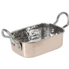 Cuisson<Gifi Mini plat à four rectangulaire noir ou cuivre effet martelé