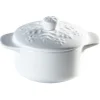 Cuisson<Gifi Minis cocottes blanches avec couvercles motifs flocons x2
