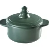 Cuisson<Gifi Minis cocottes vertes avec couvercle poignée forme sapin x2