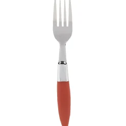 Gifi Ménagère 24 pièces avec support inox manche plastique rouge| Vaisselle Et Accessoires De Table