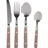 Gifi Ménagère 16 pièces inox manche plastique taupe| Vaisselle Et Accessoires De Table