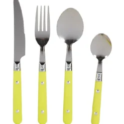 Vaisselle Et Accessoires De Table<Gifi Ménagère 16 pièces inox manche plastique vert anis