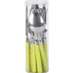 Vaisselle Et Accessoires De Table<Gifi Ménagère 16 pièces inox manche plastique vert anis