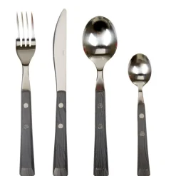 Vaisselle Et Accessoires De Table<Gifi Ménagère 16 pièces manche effet bois gris foncé