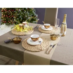 Gifi Ménagère 16 pièces manche imitation bois pour 4 personnes| Vaisselle Et Accessoires De Table