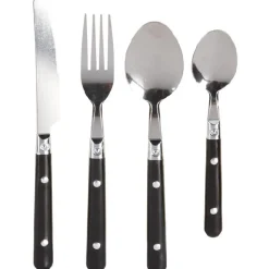 Gifi Ménagère 16 pièces noir| Vaisselle Et Accessoires De Table