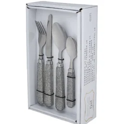 Préparation Culinaire<Gifi Ménagère 24 pièces pailleté gris argent