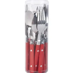 Gifi Ménagère 16 pièces rouge| Vaisselle Et Accessoires De Table