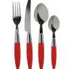 Gifi Ménagère 24 pièces rouge| Vaisselle Et Accessoires De Table